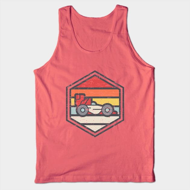 Retro Badge Racer Light Tank Top by rojakdesigns